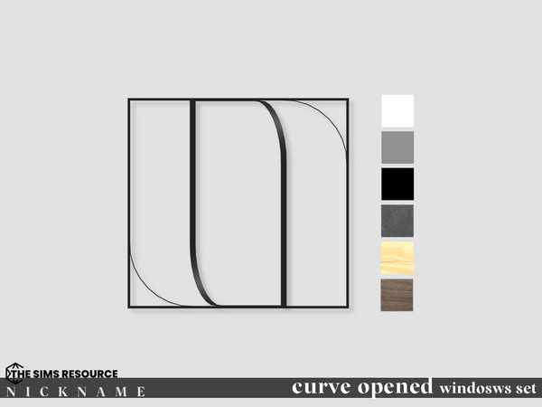 Sims 4 — curve windosws set_opened 3x3 by NICKNAME_sims4 — curve windosws set_opened 10 package files. curve windosws