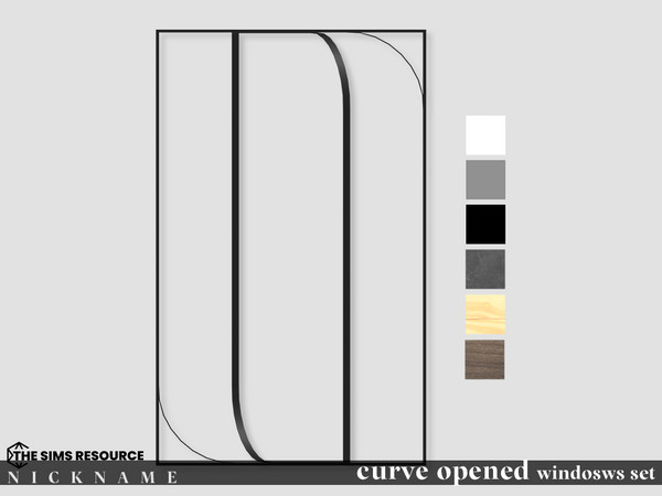 Sims 4 — curve windosws set_opened 3x5 by NICKNAME_sims4 — curve windosws set_opened 10 package files. curve windosws
