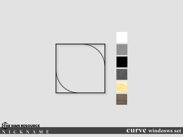 Sims 4 — curve windosws set_all windows 2x2 by NICKNAME_sims4 — curve windosws_set2 10 package files. curve windosws