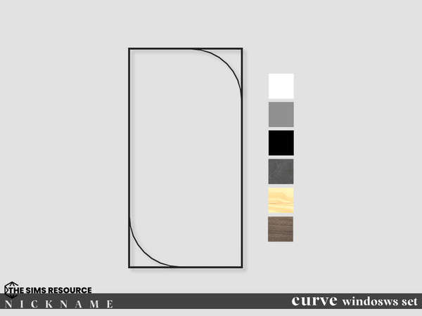 Sims 4 — curve windosws set_all windows 2x4 by NICKNAME_sims4 — curve windosws_set2 10 package files. curve windosws