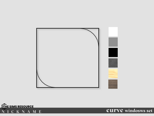 Sims 4 — curve windosws set_all windows 3x3 by NICKNAME_sims4 — curve windosws_set2 10 package files. curve windosws