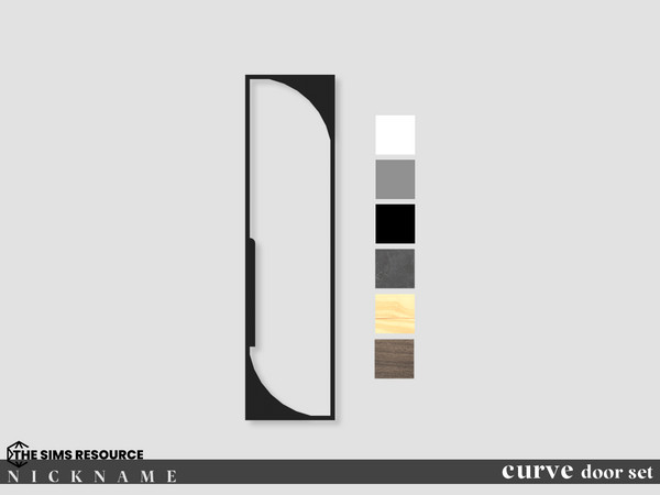 Sims 4 — curve door set_door 1x4 by NICKNAME_sims4 — curve door set 12 package files. curve door set_door 1x3 curve door