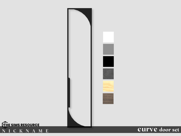 Sims 4 — curve door set_door 1x5 by NICKNAME_sims4 — curve door set 12 package files. curve door set_door 1x3 curve door