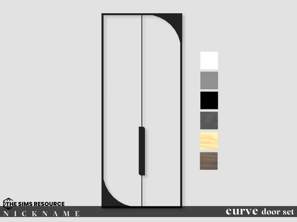 Sims 4 — curve door set_door 2x5 by NICKNAME_sims4 — curve door set 12 package files. curve door set_door 1x3 curve door