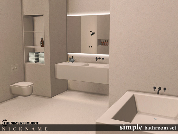 Sims 4 — simple bathroom by NICKNAME_sims4 — simple bathroom set 12 package files. simple bathroom set_bathtub simple