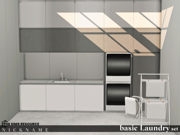 Sims 4 — basic Laundry set by NICKNAME_sims4 — basic Laundry set 15 package files. basic Laundry set_cabinet basic