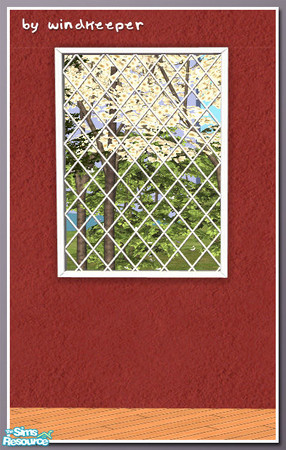 Sims 2 — Diana window 1tile no glass short diag by Windkeeper — Diagonal version of Diana window 1tile no glass short.