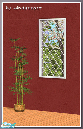Sims 2 — Diana window 1tile no glass short by Windkeeper — Linked to Diana main window from Diana Windows - Part 1 for