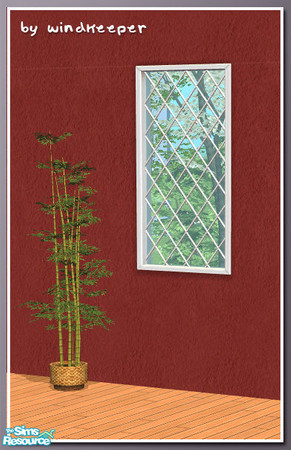 Sims 2 — Diana window 1tile mesh short by Windkeeper — Linked to Diana main window from Diana Windows - Part 1 for colors