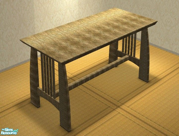 Sims 2 — TC66 Edo Dining Room - Table by Riverwillows — A lovely Far East dining set, done for Texture Challenge #66, in