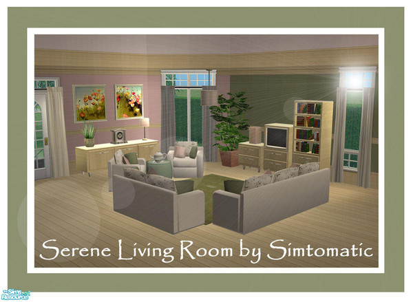 Sims 2 — Serene Living Mesh Set by simtomatic — This is a low-medium poly set. Recolours are to follow. You\'ll be able