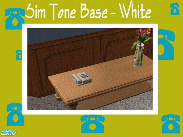 Sims 2 — Sim Tone Table Phone - White by Shakeshaft — Part of a new mesh Table Phone Set, set includes 1 Mesh for the