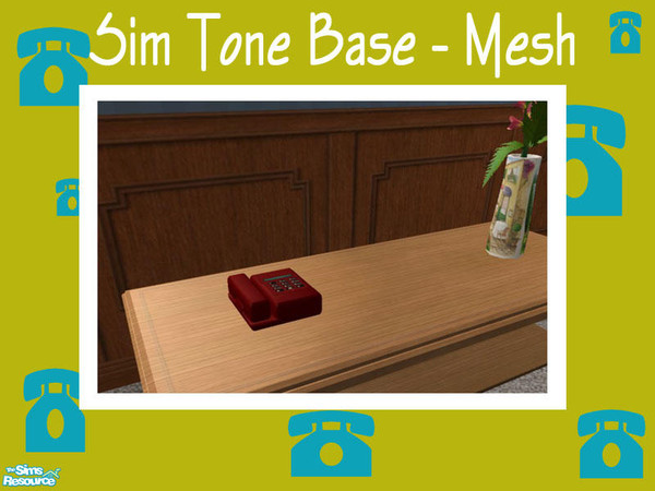 Sims 2 — Sim Tone Table Phone Base -  Mesh by Shakeshaft — Part of a new mesh Table Phone Set, set includes 1 Mesh for