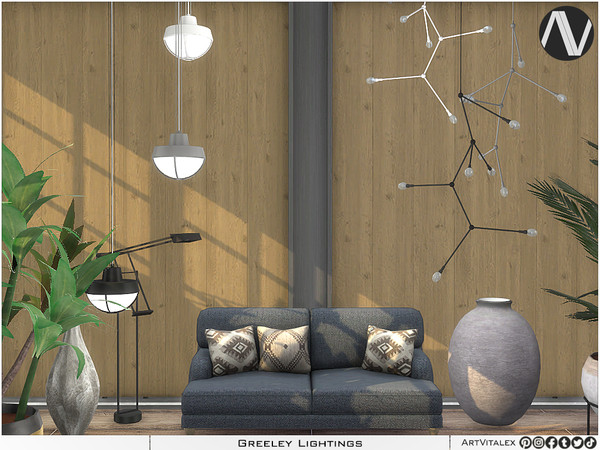 Sims 4 — Greeley Lightings by ArtVitalex — Lighting Collection | All rights reserved | Belong to 2022 ArtVitalex@TSR -