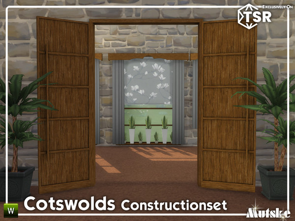 Sims 4 — Cotswolds Windows Part 3 by Mutske — This set is inspired on an English cottage. The windowsills have extra slot