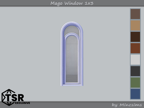 Sims 4 — Mago Window 1x3 by Mincsims — Basegame Compatible 8 swatches