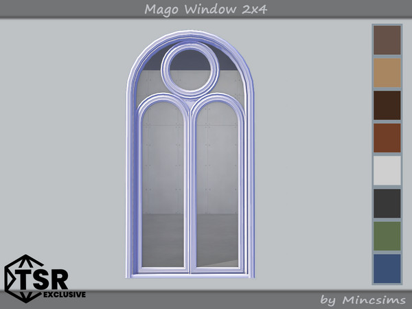 Sims 4 — Mago Window 2x4 by Mincsims — Basegame Compatible 8 swatches