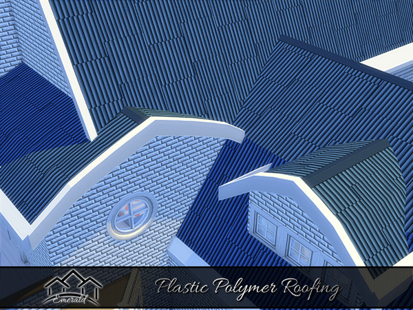 Sims 4 — Plastic Polymer Roof 2 by Emerald — Long lasting material resistant at extreme temperatures and impact.