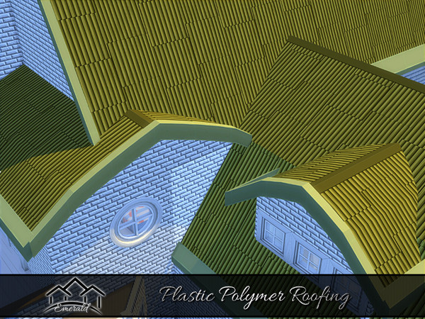 Sims 4 — Plastic Polymer Roof 4 by Emerald — Long lasting material resistant at extreme temperatures and impact.