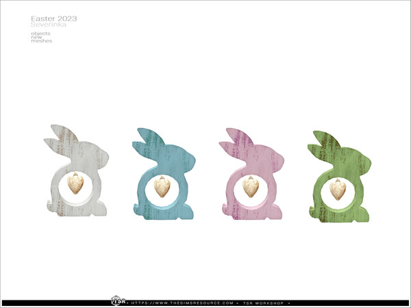 Sims 4 — Easter 2023 - rabbit by Severinka_ — Wood rabbit (decor) From the set 'Food decor II - Easter 2023' Build / Buy