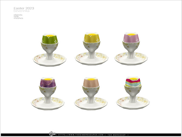 Sims 4 — Easter 2023 - egg stand cut by Severinka_ — Easter egg cut on the stand (decor) From the set 'Food decor II -