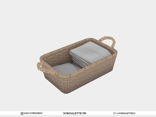 Sims 4 — Laundry - Laundry basket by Syboubou — This is a wicker laundry basket