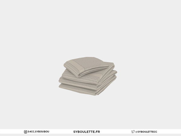 Sims 4 — Laundry - Towel pile by Syboubou — This is a folded towel pile.