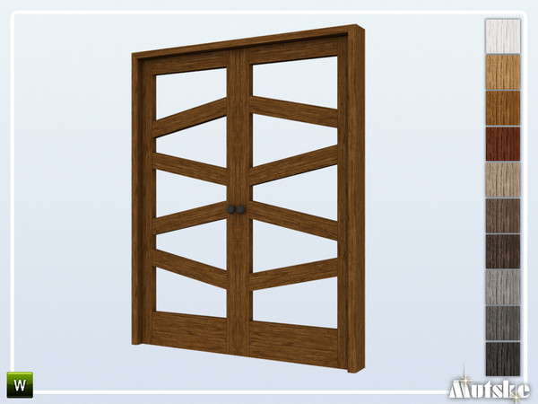 Sims 4 — Blair Door Glass 2x1 by Mutske — This door is part of the Blair construtionset. Made by Mutske@TSR.