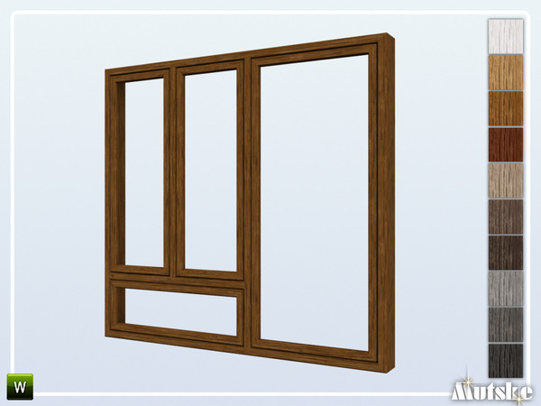 Sims 4 — Blair Window Middle 3x1 by Mutske — This window is part of the Blair construtionset. Made by Mutske@TSR.