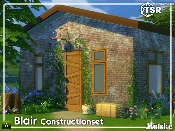 Sims 4 — Blair Construction Set Part 1 by Mutske — This set is inspired on an English cottage, it it contemporary yet