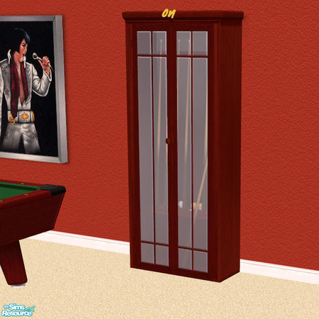 Sims 2 — Billiard Cabinet Lamp Red Wood by DOT — Billiard Cabinet RedWood, Daring Billiard Lamp Set - Sims2 by DOT of The