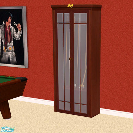 Sims 2 — Billiard Cabinet Lamp DarkWood by DOT — Billiard Cabinet DarkWood, Daring Billiard Lamp Set Sims2 by DOT of The