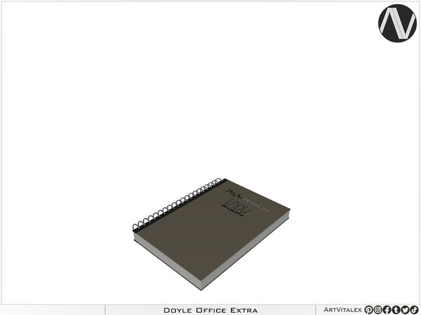 Sims 4 — Doyle Spiral Notebook by ArtVitalex — Office And Study Room Collection | All rights reserved | Belong to 2023