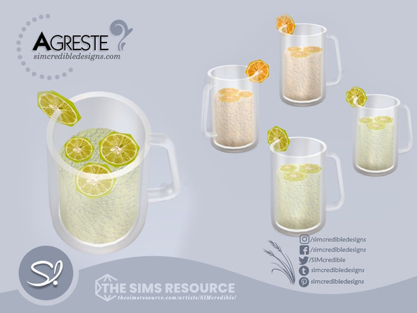 Sims 4 — Agreste Juice jar by SIMcredible! — *Decor only just like EA clutter* by SIMcredibledesigns.com 2 colors