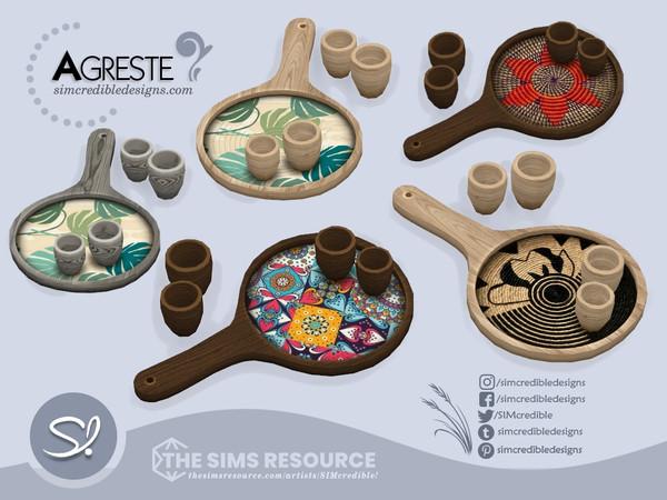 Sims 4 — Agreste decor tray by SIMcredible! — *Decor only just like EA clutter* by SIMcredibledesigns.com 4 colors +