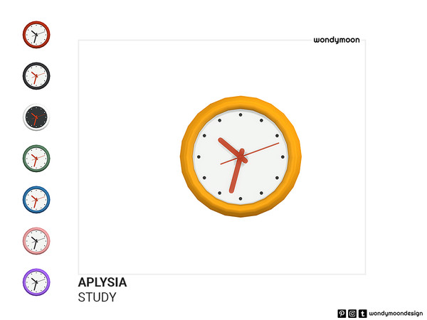 Sims 4 — Aplysia Wall Clock by wondymoon — Aplysia Kids Room - Wall Clock Wondymoon Sims 4 Creations | 2023