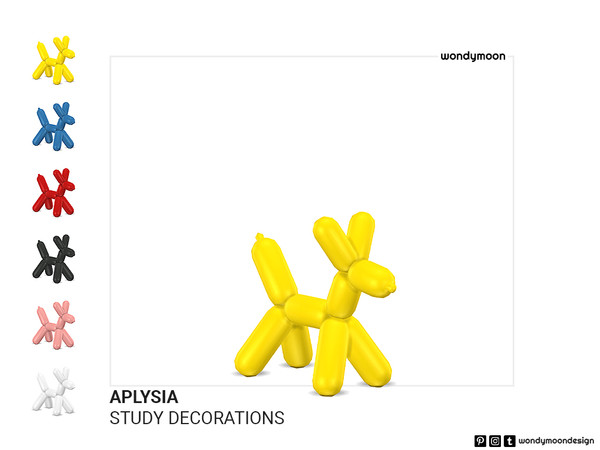 Sims 4 — Aplysia Balloon Dog Decor by wondymoon — Aplysia Kids Room - Balloon Dog Decor Wondymoon Sims 4 Creations | 2023