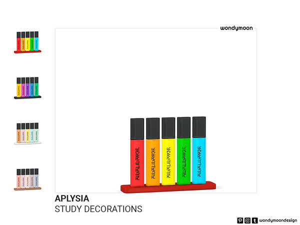 Sims 4 — Aplysia Highlighter Pen by wondymoon — Aplysia Kids Room - Highlighter Pen Wondymoon Sims 4 Creations | 2023