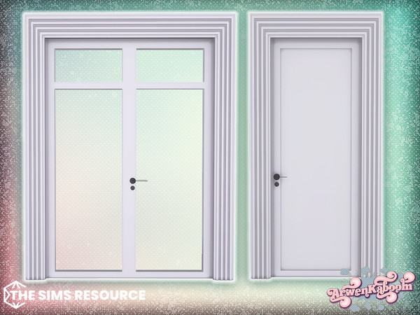 Sims 4 — Farina Doors (VIP Request) by ArwenKaboom — Made as a VIP request to complete Farina window. Find all objects by