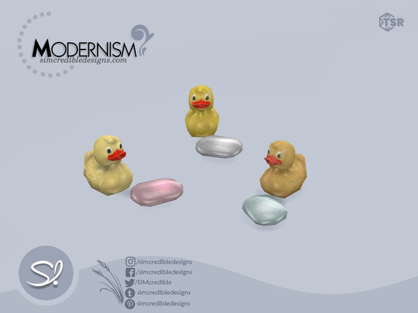 Sims 4 — Modernism rubber duck by SIMcredible! — by SIMcredibledesigns.com available at TheSimsResource 3 colors