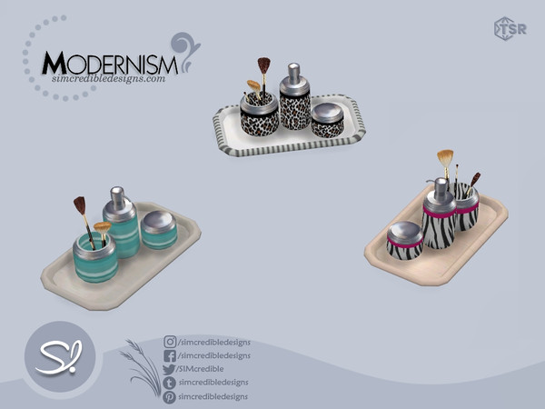 Sims 4 — Modernism Soaps Tray by SIMcredible! — by SIMcredibledesigns.com available at TheSimsResource 3 colors