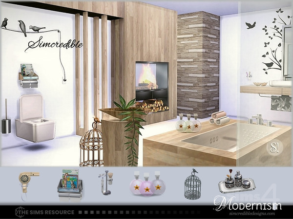 Sims 4 — Modernism Clutter [web transfer] by SIMcredible! — Closing the Modernism collection, this time you'll get the