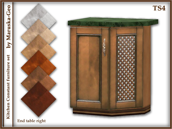Sims 4 — M-Geo [kitchen Constant] end table right by Maruska-Geo — end table right - 6 colors