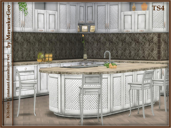 Sims 4 — M-Geo kitchen Constant furniture by Maruska-Geo — A set of kitchen furniture of 8 items. Counter, counter