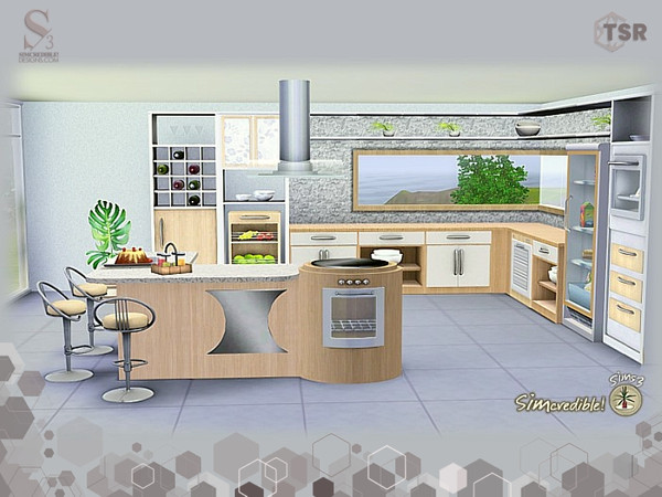 Sims 3 — Florence Kitchen by SIMcredible! — Bringing to your Sims3 a very versatile kitchen with modern lines. Your sims