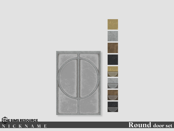Sims 4 — Round door set_ver1 2x3 by NICKNAME_sims4 — Round door set 12 package files. Round door set_ver1 2x3 Round door
