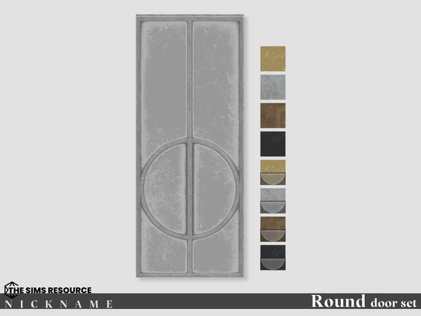 Sims 4 — Round door set_ver1 2x5 by NICKNAME_sims4 — Round door set 12 package files. Round door set_ver1 2x3 Round door