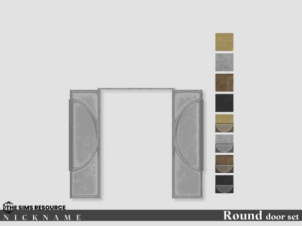 Sims 4 — Round door set_ver1 opened 2x3 by NICKNAME_sims4 — Round door set 12 package files. Round door set_ver1 2x3
