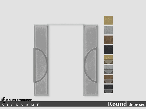 Sims 4 — Round door set_ver1 opened 2x4 by NICKNAME_sims4 — Round door set 12 package files. Round door set_ver1 2x3