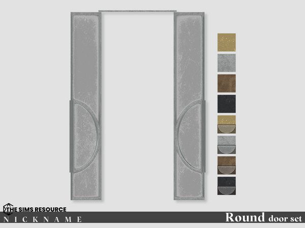 Sims 4 — Round door set_ver1 opened 2x5 by NICKNAME_sims4 — Round door set 12 package files. Round door set_ver1 2x3